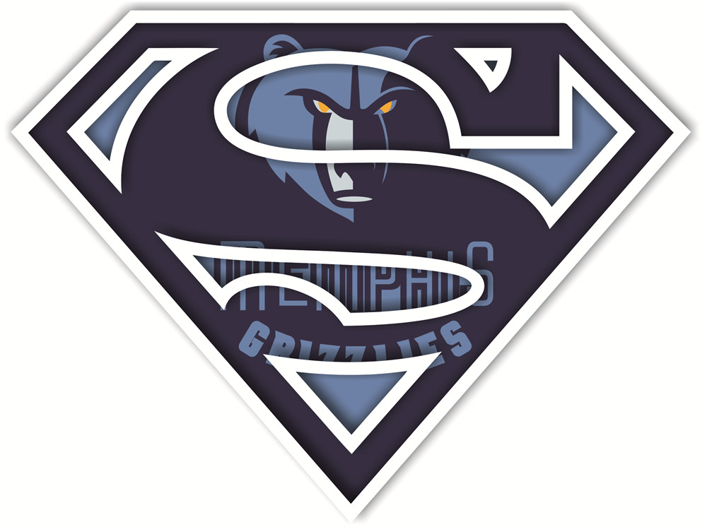 Memphis Grizzlies superman iron on heat transfer